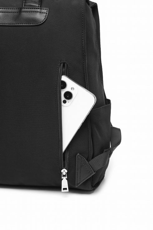 撥水スクエア型 収納ポケット多数 リュックサック 17-1230