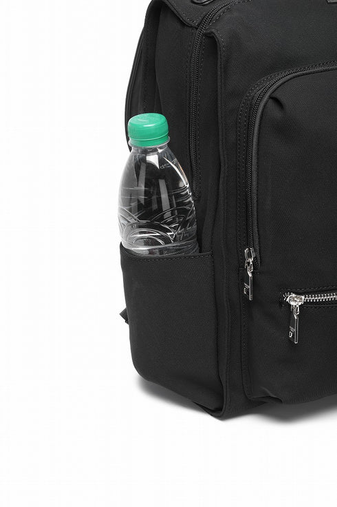 撥水スクエア型 収納ポケット多数 リュックサック 17-1230