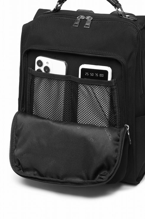 撥水スクエア型 収納ポケット多数 リュックサック 17-1230