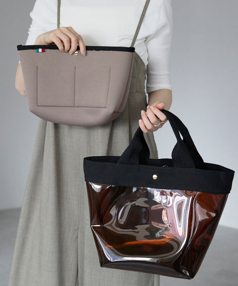 クリアトート PVC クリアバッグ インバッグ付き 12-1189