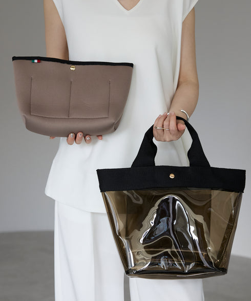 クリアトート PVC クリアバッグ インバッグ付き 12-1189