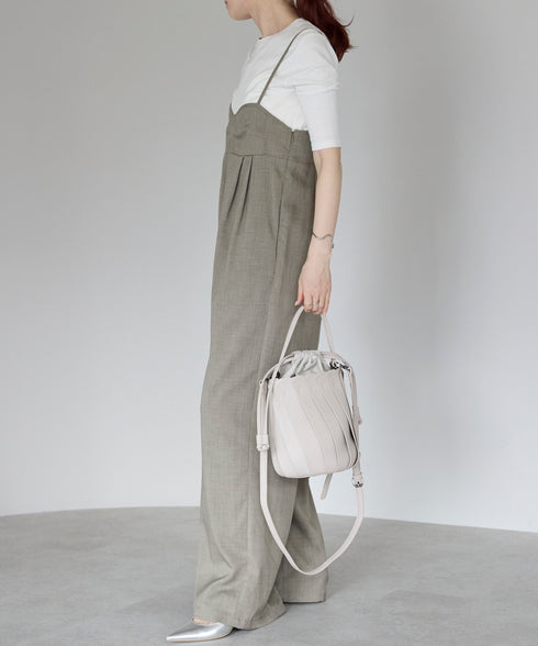 【ショップチャンネルOA商品】プリーツ バケツ型 2WAY ショルダーバッグ 巾着 17-1202