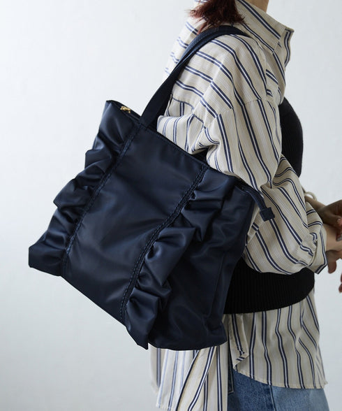 【ショップチャンネルOA商品】A4フリルトートバッグ 12-1159