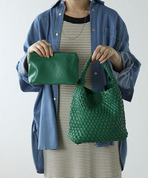 【ショップチャンネルOA商品】編込みメッシュミニトートバッグ ポーチセット 17-1161