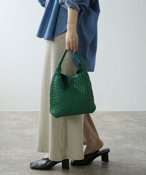 【ショップチャンネルOA商品】編込みメッシュミニトートバッグ ポーチセット 17-1161