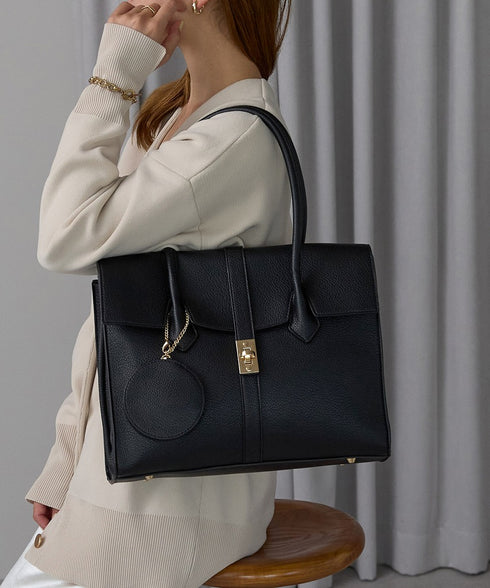 【雑誌掲載・人気商品】エレガンストートバッグ 丸ポーチ付き 17-0994