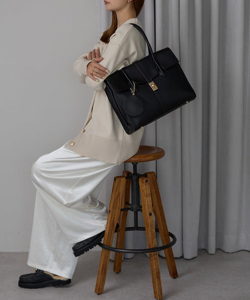 【雑誌掲載・人気商品】エレガンストートバッグ 丸ポーチ付き 17-0994