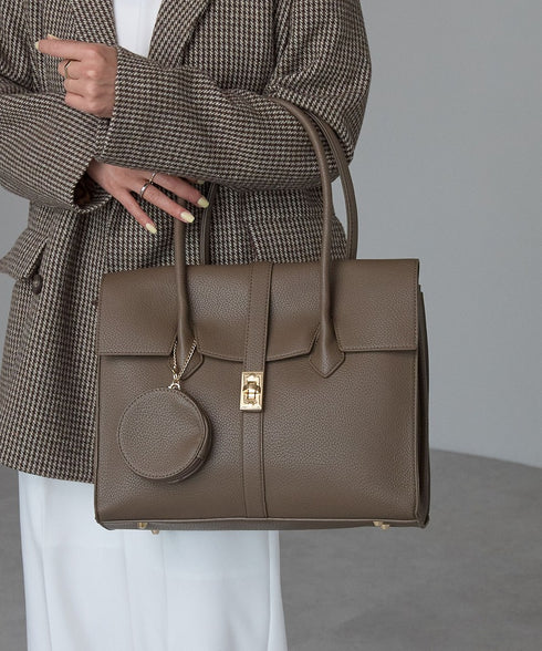 【雑誌掲載・人気商品】エレガンストートバッグ 丸ポーチ付き 17-0994