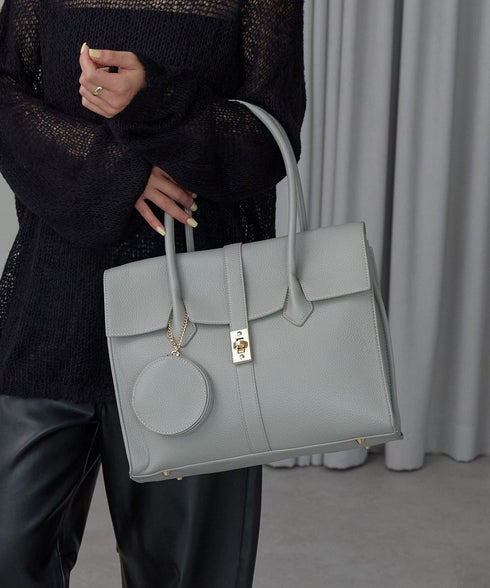 【雑誌掲載・人気商品】エレガンストートバッグ 丸ポーチ付き 17-0994