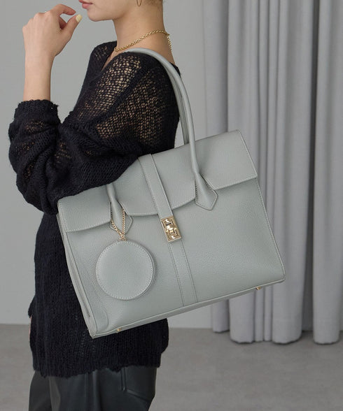 【雑誌掲載・人気商品】エレガンストートバッグ 丸ポーチ付き 17-0994