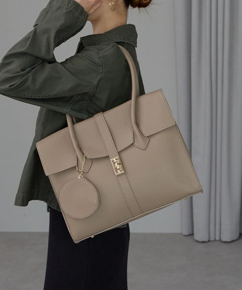 【雑誌掲載・人気商品】エレガンストートバッグ 丸ポーチ付き 17-0994