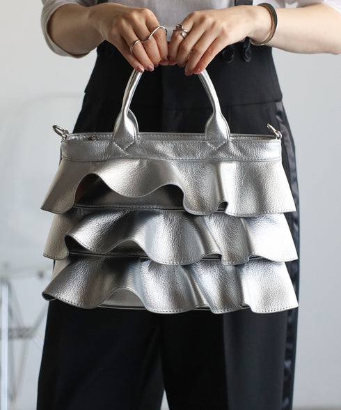 【雑誌掲載・ショップチャンネルOA商品】2WAYフリルハンドバッグ 12-1162