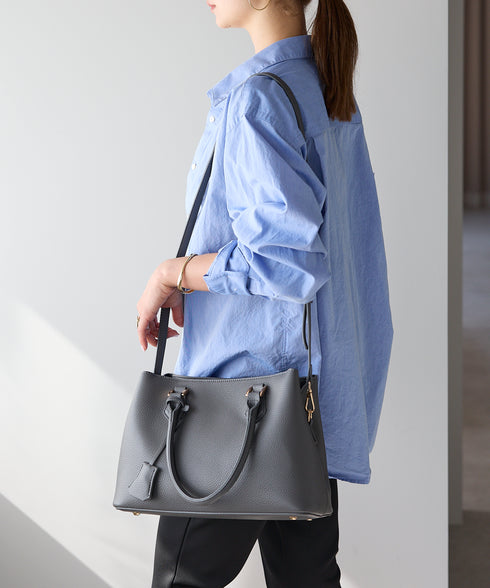 トートバッグ 2WAY ショルダーバッグ キーチャーム付き 17-1219