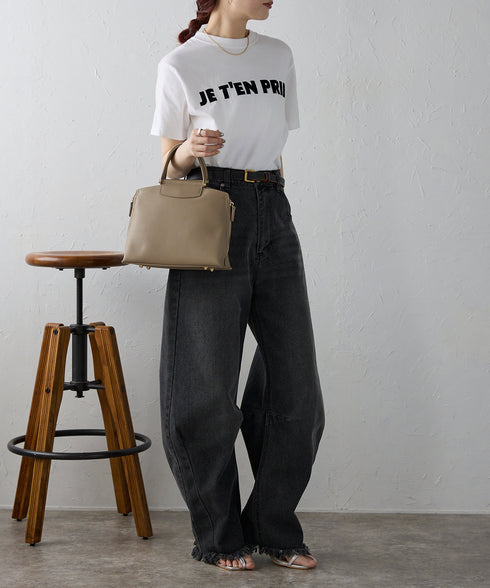 【ショップチャンネルOA商品】レザー ファスナーデザイン 2WAYハンドバッグ 18-1199