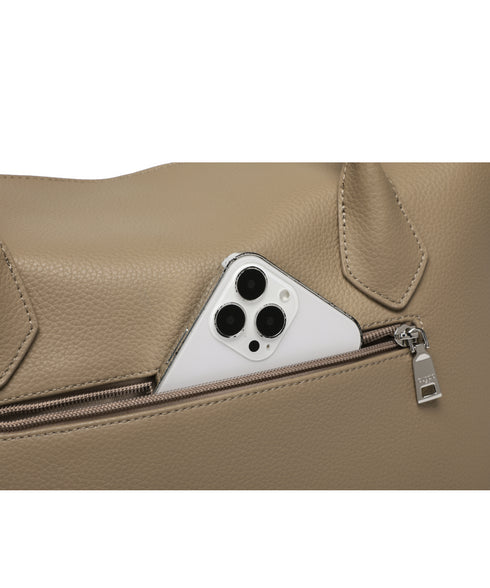 【ショップチャンネルOA商品】A4サイズ レザーボストンバッグ チャーム付き18-1197