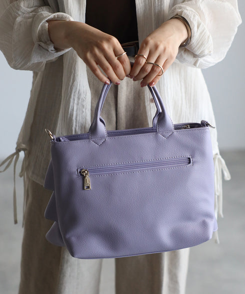 【雑誌掲載・ショップチャンネルOA商品】2WAYフリルハンドバッグ 12-1162