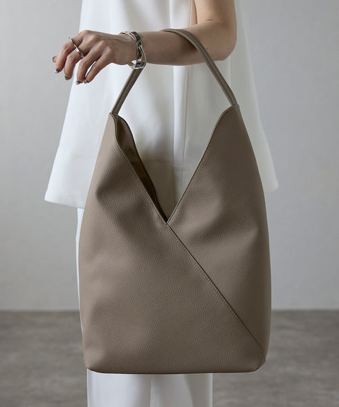 【ショップチャンネルOA商品】レザートライアングルトートバッグ 18-1190