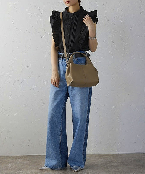 【ショップチャンネルOA商品】レザー 軽量 2WAY ハンドバッグ 18-1195