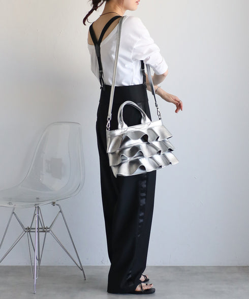 【雑誌掲載・ショップチャンネルOA商品】2WAYフリルハンドバッグ 12-1162