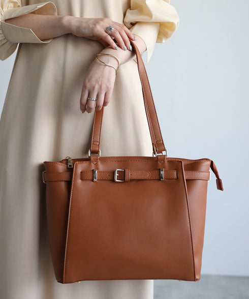 ベルトデザイントートバッグポーチセット 17-0971