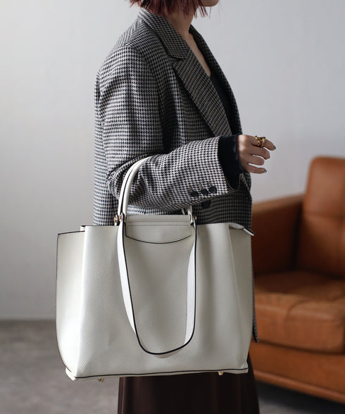 【人気商品】2WAYバーハンドルトートバッグ 17-1135