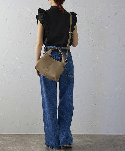 【ショップチャンネルOA商品】レザー 軽量 2WAY ハンドバッグ 18-1195