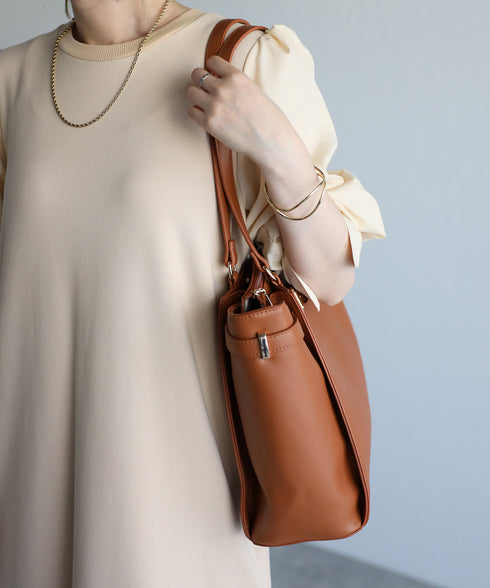 ベルトデザイントートバッグポーチセット 17-0971