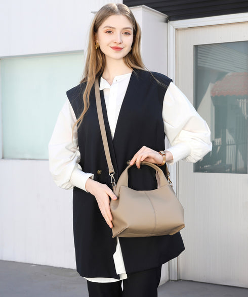 【ショップチャンネルOA商品】レザー 軽量 2WAY ハンドバッグ 18-1195