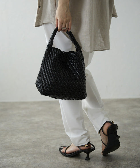 【ショップチャンネルOA商品】編込みメッシュミニトートバッグ ポーチセット 17-1161