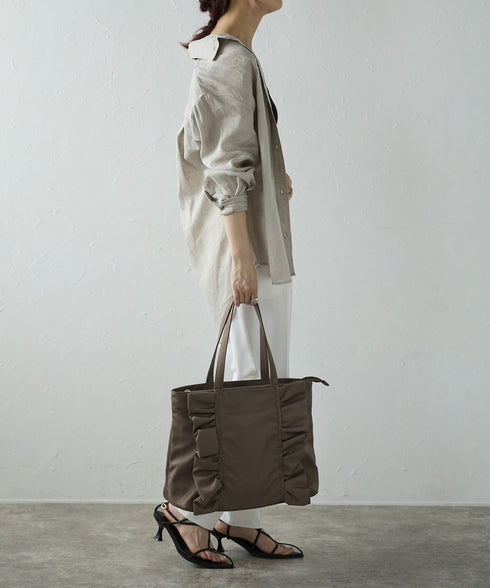 【ショップチャンネルOA商品】A4フリルトートバッグ 12-1159