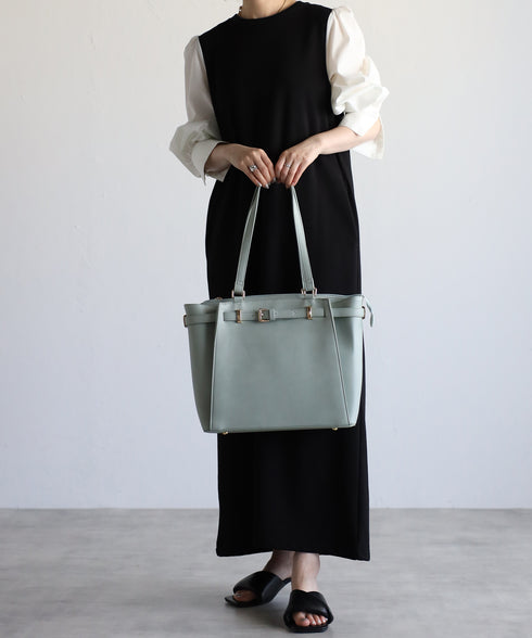 ベルトデザイントートバッグポーチセット 17-0971