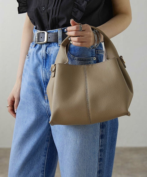 【ショップチャンネルOA商品】レザー 軽量 2WAY ハンドバッグ 18-1195