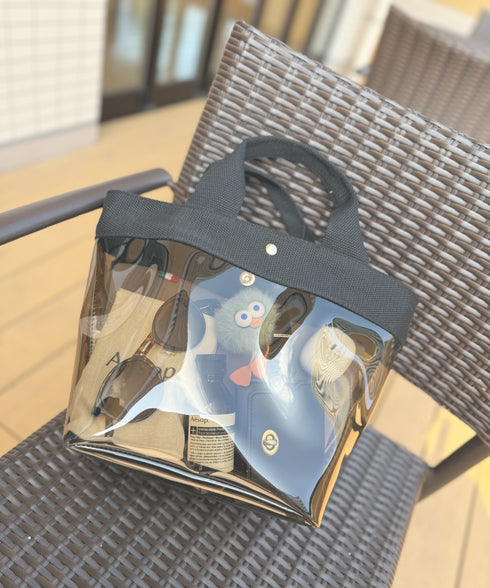 クリアトート PVC クリアバッグ インバッグ付き 12-1189