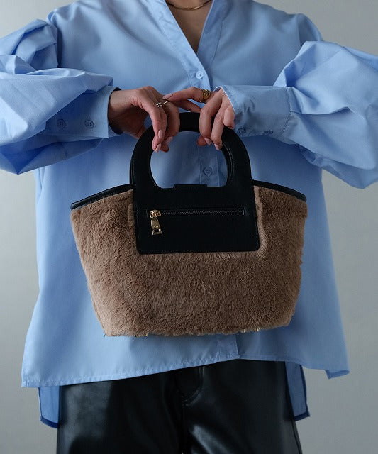 ファーハンドバッグ 12-1179