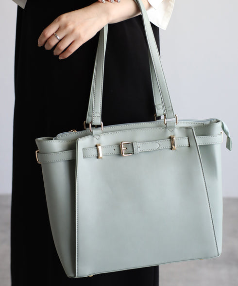 ベルトデザイントートバッグポーチセット 17-0971