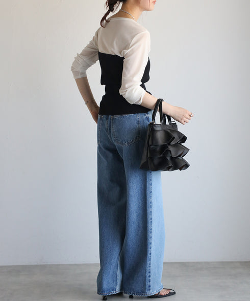 【雑誌掲載・ショップチャンネルOA商品】2WAYフリルハンドバッグ 12-1162