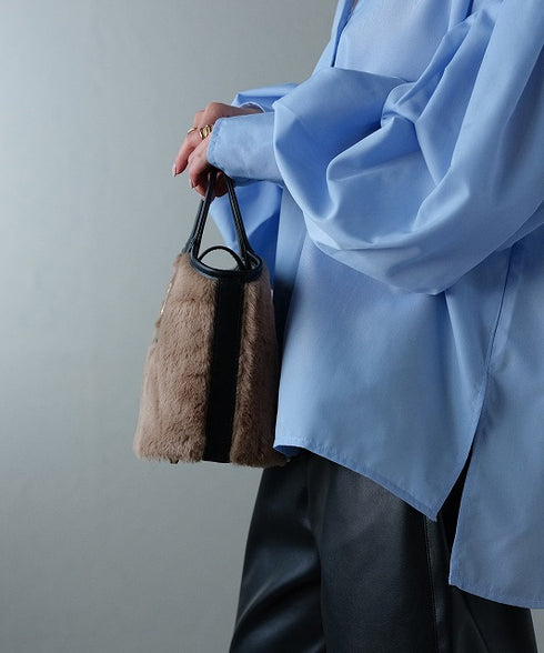 ファーハンドバッグ 12-1179