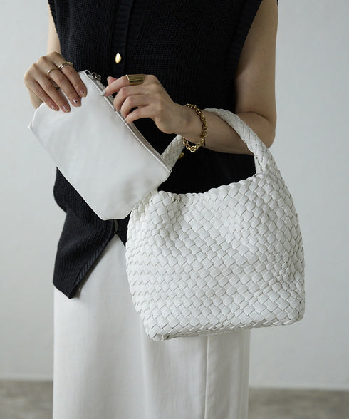 【ショップチャンネルOA商品】編込みメッシュミニトートバッグ ポーチセット 17-1161