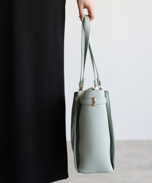 ベルトデザイントートバッグポーチセット 17-0971