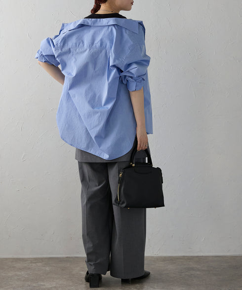 【ショップチャンネルOA商品】レザー ファスナーデザイン 2WAYハンドバッグ 18-1199