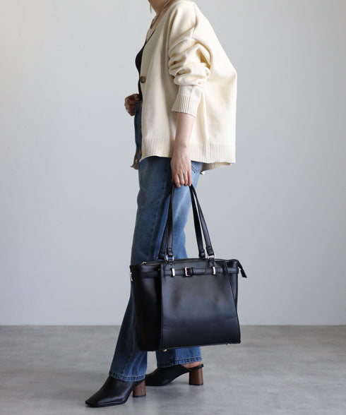 ベルトデザイントートバッグポーチセット 17-0971