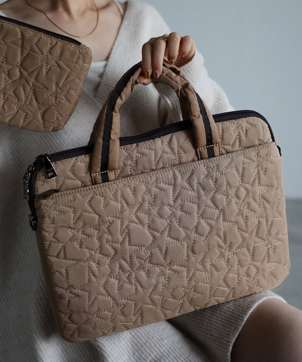 【雑誌掲載】星柄PC ハンドバッグ・ポーチセット 12-1007