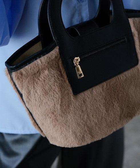 ファーハンドバッグ 12-1179