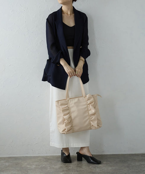 【ショップチャンネルOA商品】A4フリルトートバッグ 12-1159