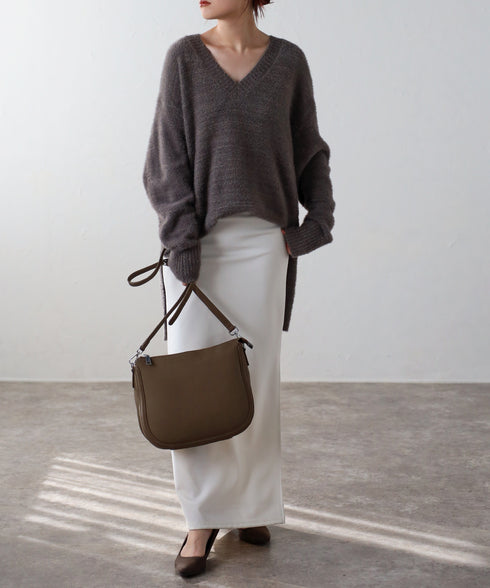 レザーショルダーバッグ 18‐1142