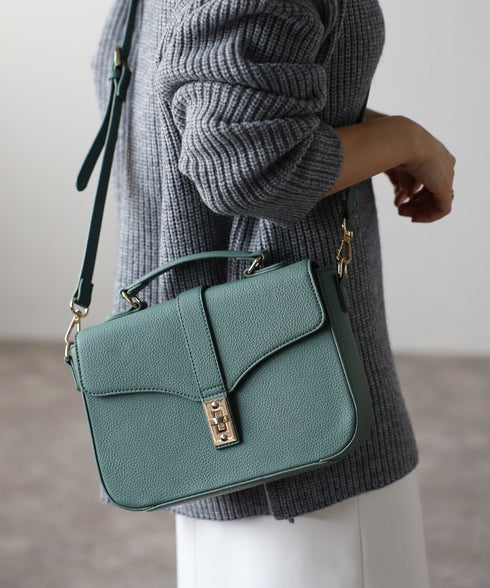 2WAYレザーショルダーハンドバッグ 18-1097