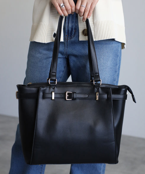 ベルトデザイントートバッグポーチセット 17-0971