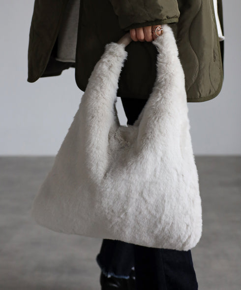 トライアングルファーハンドバッグ ワンハンドルトート 12-1069