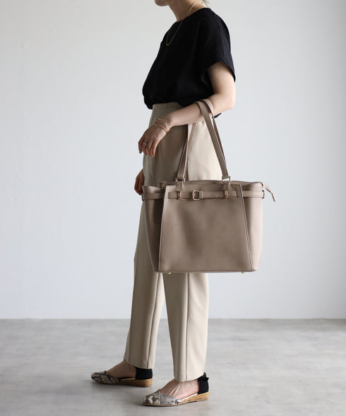 ベルトデザイントートバッグポーチセット 17-0971