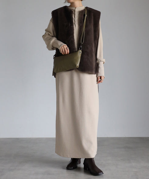 タッセル付きレザーショルダーバッグ 18-0429